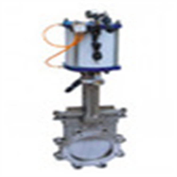 PZ673W-10气动梅花刀闸阀 不锈钢阀门价格 插板阀 气动对夹刀闸阀