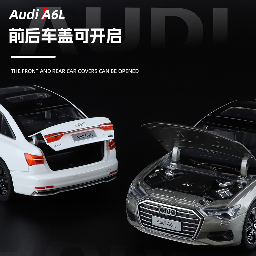 Auténtica autorización 1: 24 Audi A6L modelo de aleación accesorios de automóviles luces de retroceso amortiguación regalo recomendado en vivo