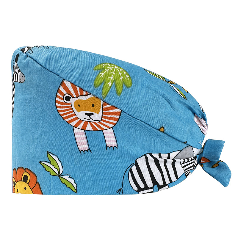 Quirófano sombrero mujer algodón quirúrgico encaje impreso enfermera sombrero nueva hebilla quimioterapia confinamiento masculino oral dental