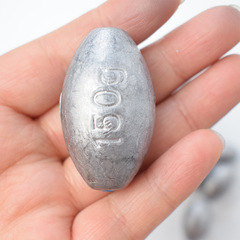 跨境批發戶外垂釣配件橄欖鉛墜凹槽通心橄欖快速鉛塑心橄欖形鉛墜