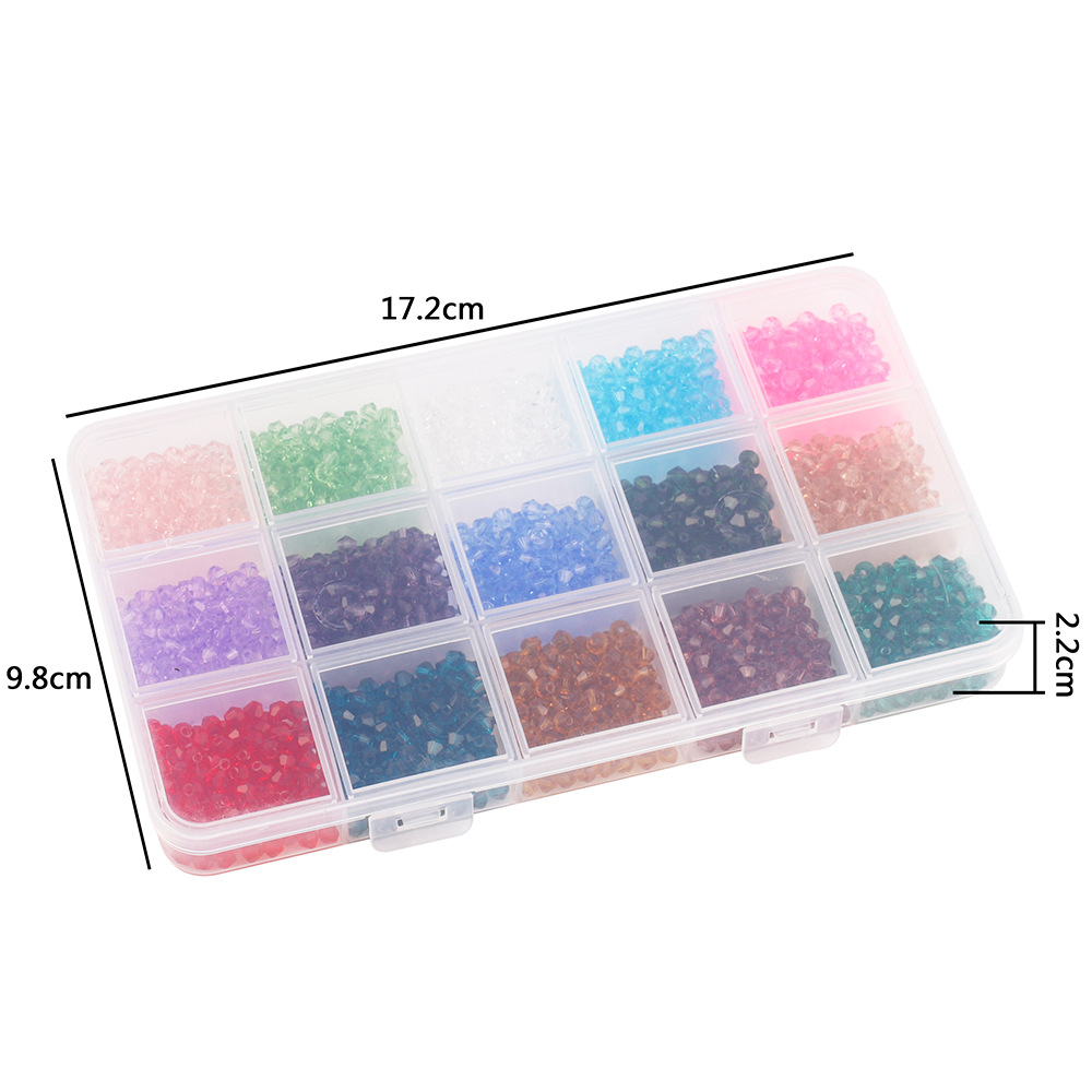 (2개) 국경 간 뜨거운 판매 4MM 크리스탈 뾰족한 구슬 유리 다이아몬드 구슬 세트 DIY 수제 구슬 재료 보석 액세서리 도매