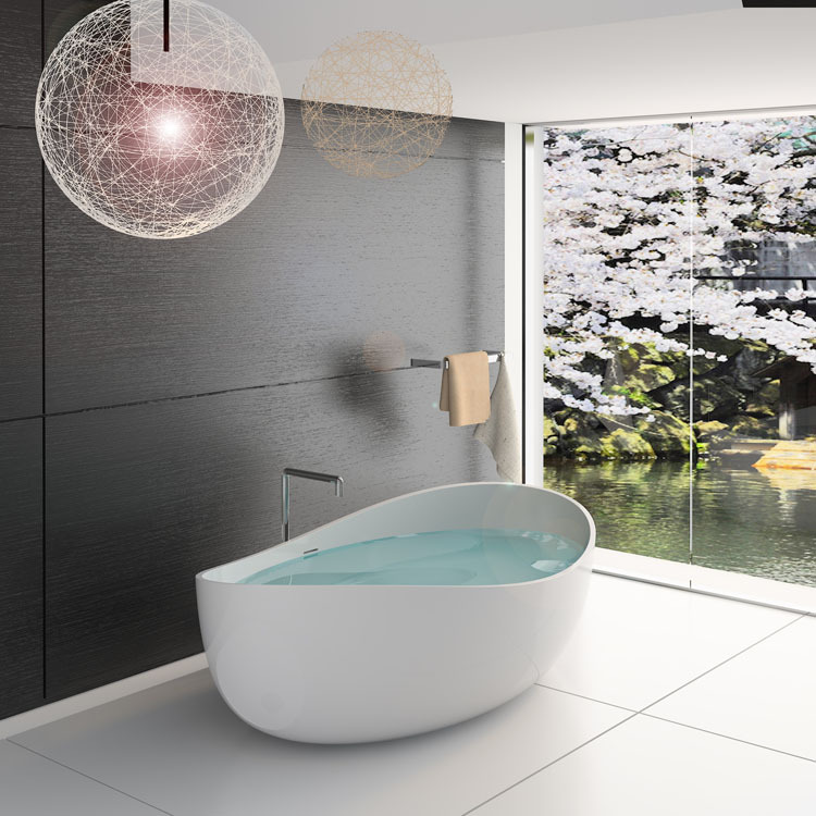 Bañera microcristalina bañera independiente hogar artificial piedra bañera hormigón color múltiples colores se puede utilizar