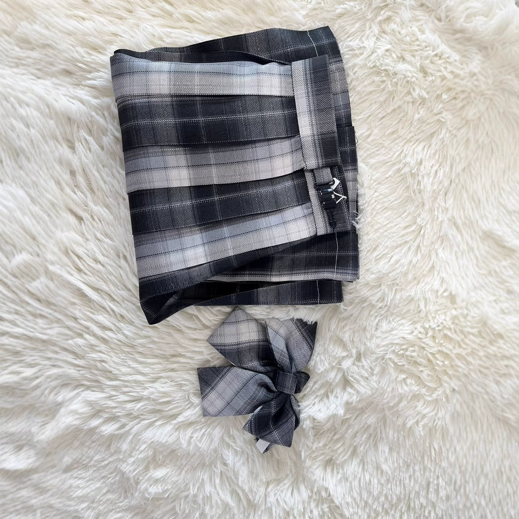 Юбка-плиссе в клетку JK, с завышенной талией, в стиле преппи, нишевая, облегающая, с высокой талией, школьная форма, короткая юбка для школьной формы JK