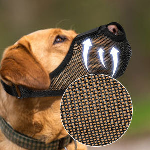 Máscara de boca para mascotas y perros, máscara de boca para evitar la comida, máscara de boca para evitar la llamada, rejilla de respiración para evitar lamer la boca, respiración ligera y portátil