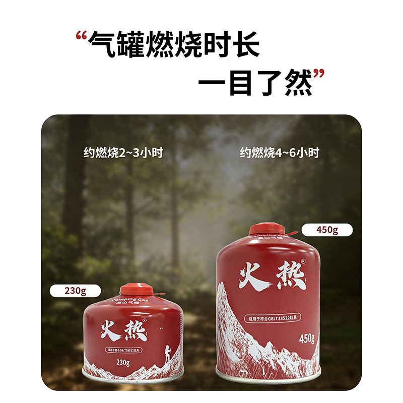 Universal explosion-proof gas canister for cassette stoves, suitable for outdoor use in high-altitude, high-altitude plateaus, and cold regions for picnics, liquefied gas, and coal gas