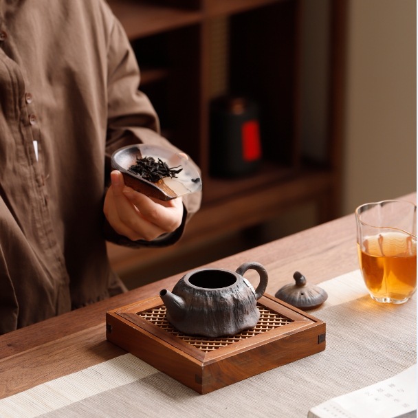 Tea de madera sólida ceremonia de té resina epoxi madera de árbol