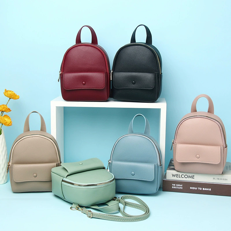 森琳娜 Small backpack, polyurethane brand shoulder bag one shoulder, Korean style