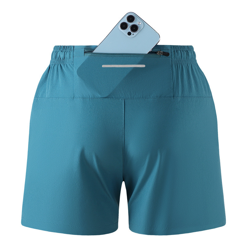 Amazon Cross-border Explosions Sports Shorts Men's American Quick-drying Quad Pants Nylon Ice Silk Pants with Mobile Phone Backpack