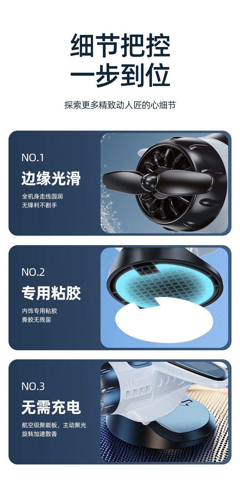 Car-mounted ornaments, cross-border solar-powered rotating airplane car dashboard decorations, car accessories, creative small ornaments