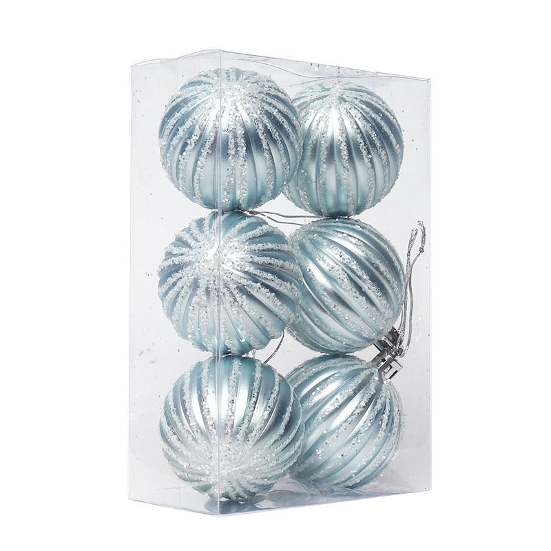 Transfronterizo 6cm12 bolas de Navidad en forma de calabaza adornos de árbol de navidad bolas de plástico en forma pintada