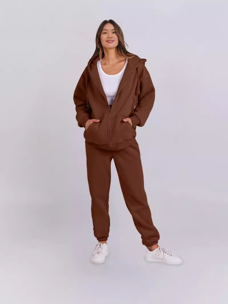 Felpa con cappuccio in pile stile coreano autunno inverno da donna, casual, ampia, con cappuccio, per coppia_voghion.com