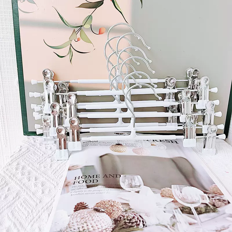 裤架无痕裤夹收纳家用裤夹子晾晒收纳裙夹晾衣架裤子夹子厂家批发