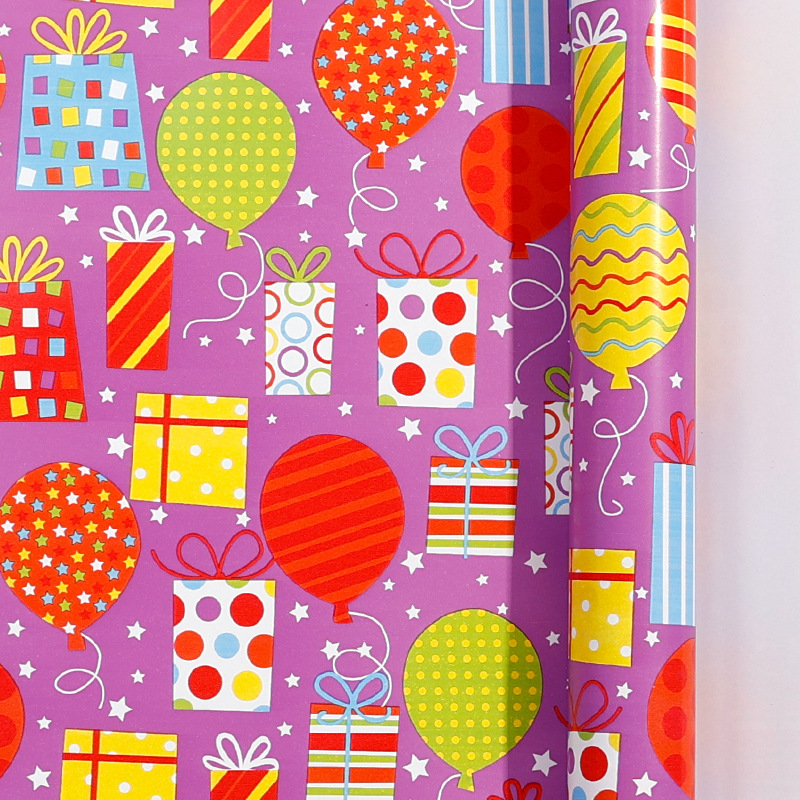 Transfronterizos para papel de papel de gran tamaño Happy Birthday Carton Wrapper Color Balloon Paper Gift Set Creativo
