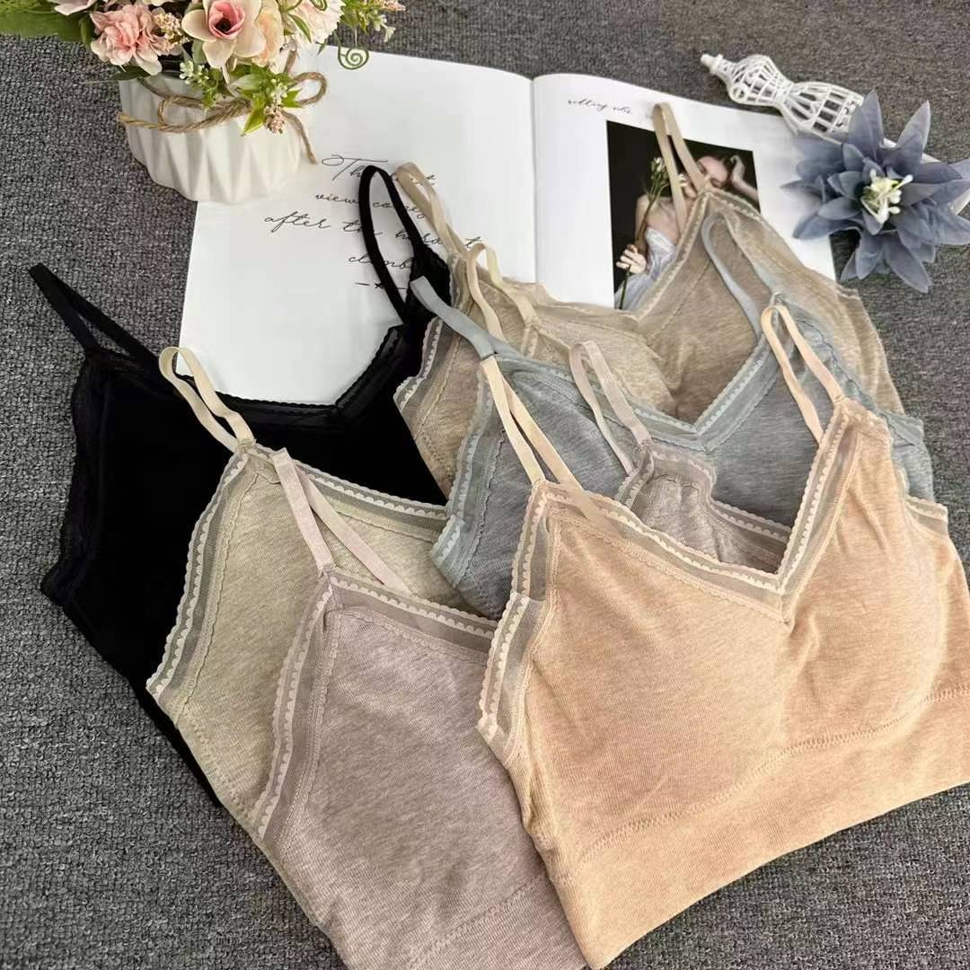 Nueva taza fija sin costuras hermosa espalda sin anillo de acero ropa interior chaleco chaleco cómodo ropa interior damas base sostén al por mayor