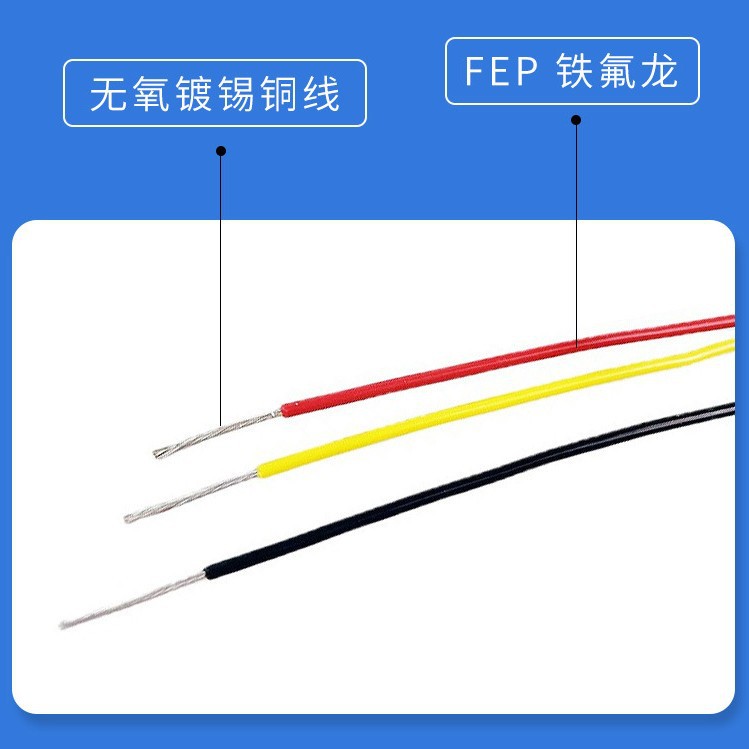 UL1332 cable de alta temperatura de teflón cable electrónico de cobre estañado estándar estadounidense 12-28AWG arnés de cableado FEP