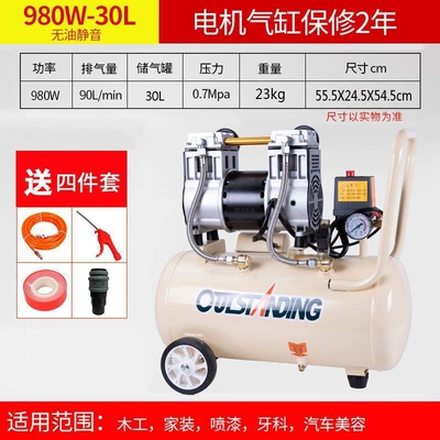 Oil-Free Air Compressor Small 220V – Hava kompressorları - copper980w-30lfree-gift
