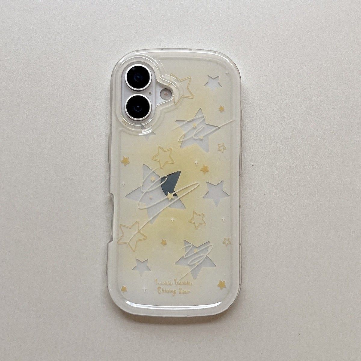 Estrellas huecas ovaladas para iPhone16ProMax funda para teléfono móvil 15Pro nuevo 14/13 femenino 15