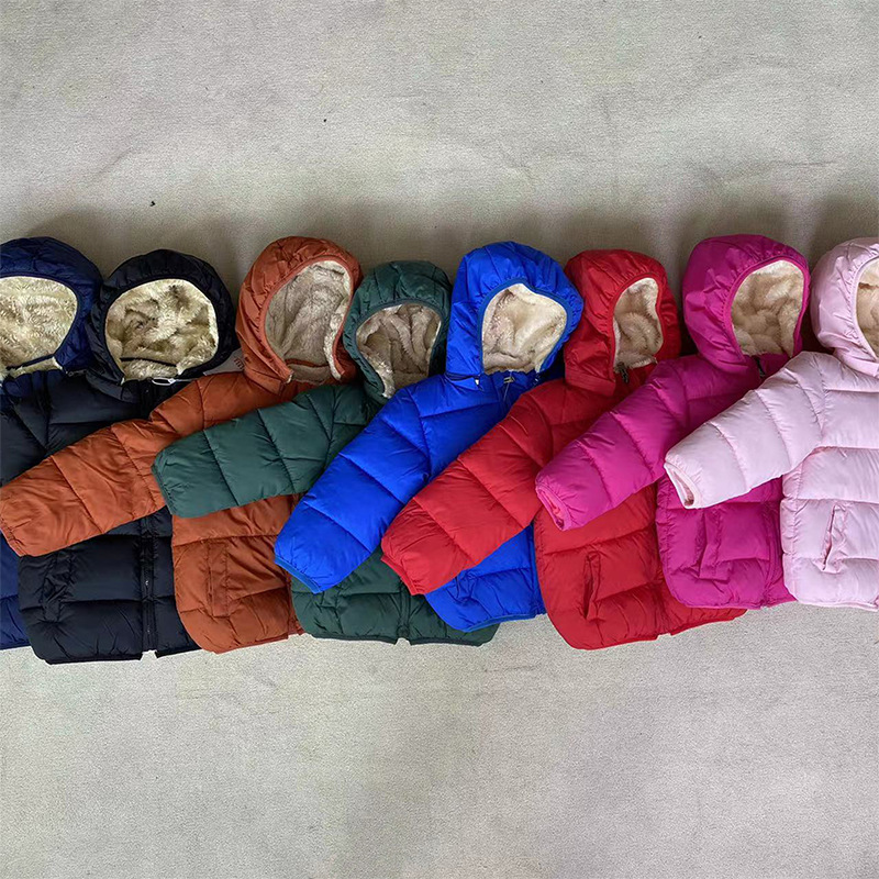 400g Weight Children's Cotton-Padded Clothes Outerwear Type Long Sleeve Sleeve Length Zipper Placket Type Fashion Solid Color Polyester Hoodies & Sweaters