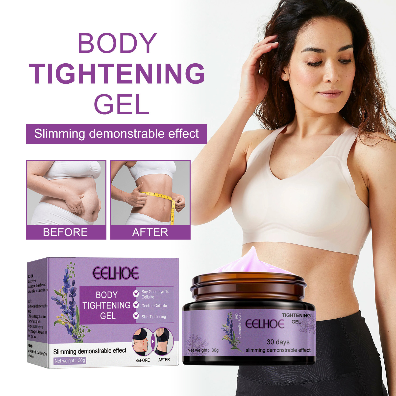 2024 gél Curve Body Shrinking feszesítő bőr comb- és karformáló krém_voghion.com