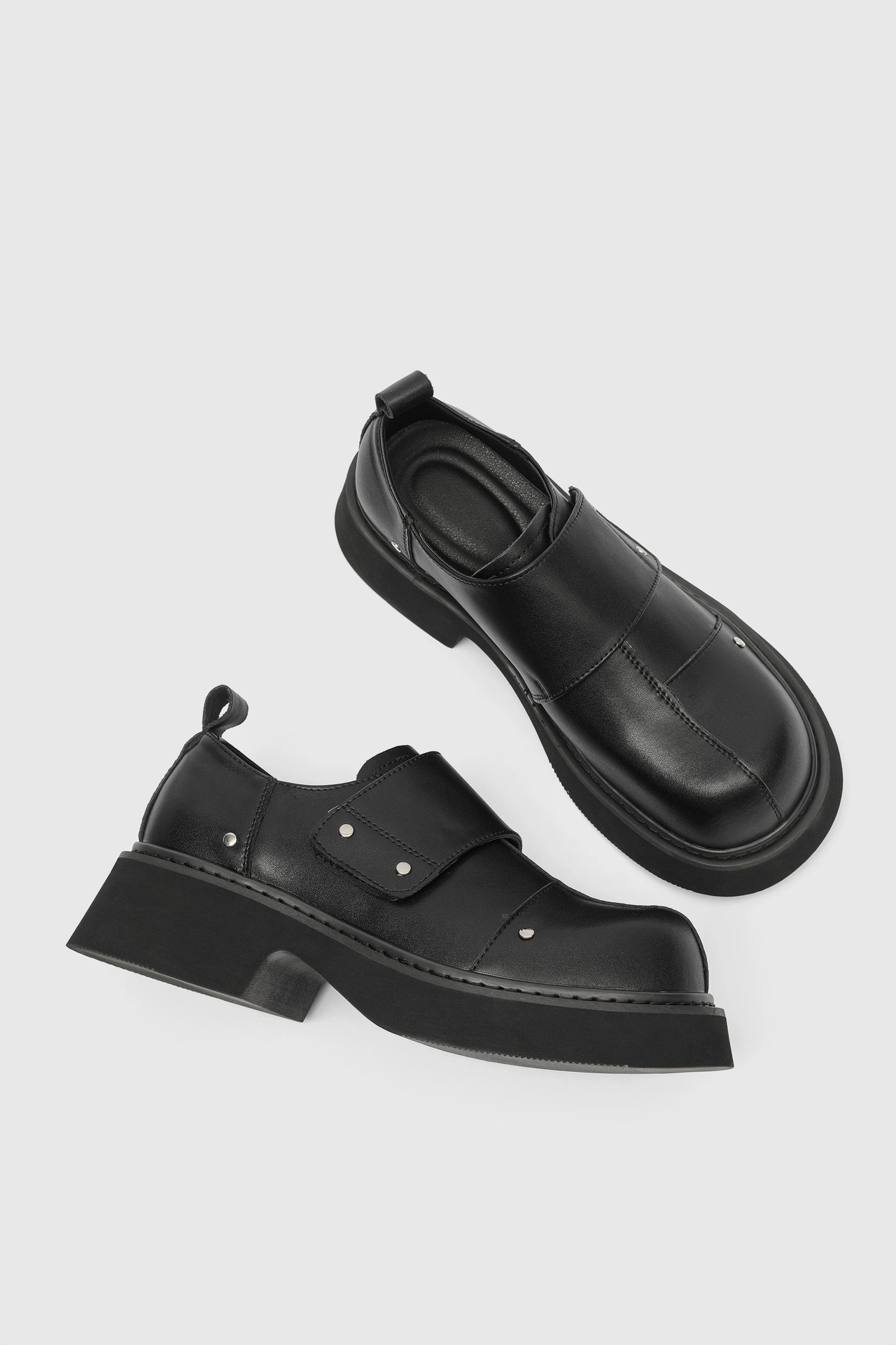 ShoeVault Printemps 2025 Nouvelle Niche Derby à semelle épaisse rehaussante pour hommes avec design surélevé, bout large, style business tendance pour hommes_voghion.com