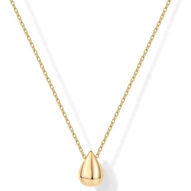 2025 Explosions Water Drops Titanium Steel Necklace Women's Light Luxury Niche Design Clavicle Chain Cyber Celebrity Ins Tide No Falling Wholesale