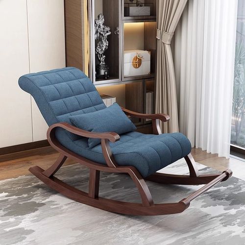 3x New Chinese style solid wood rocking chair balcony leisure rocking lounge chair living room lazy single sofa home adult nap