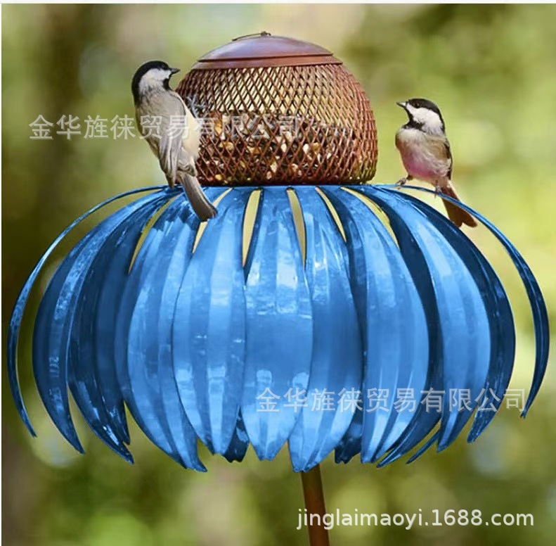 꽃새 모이통 [블루]