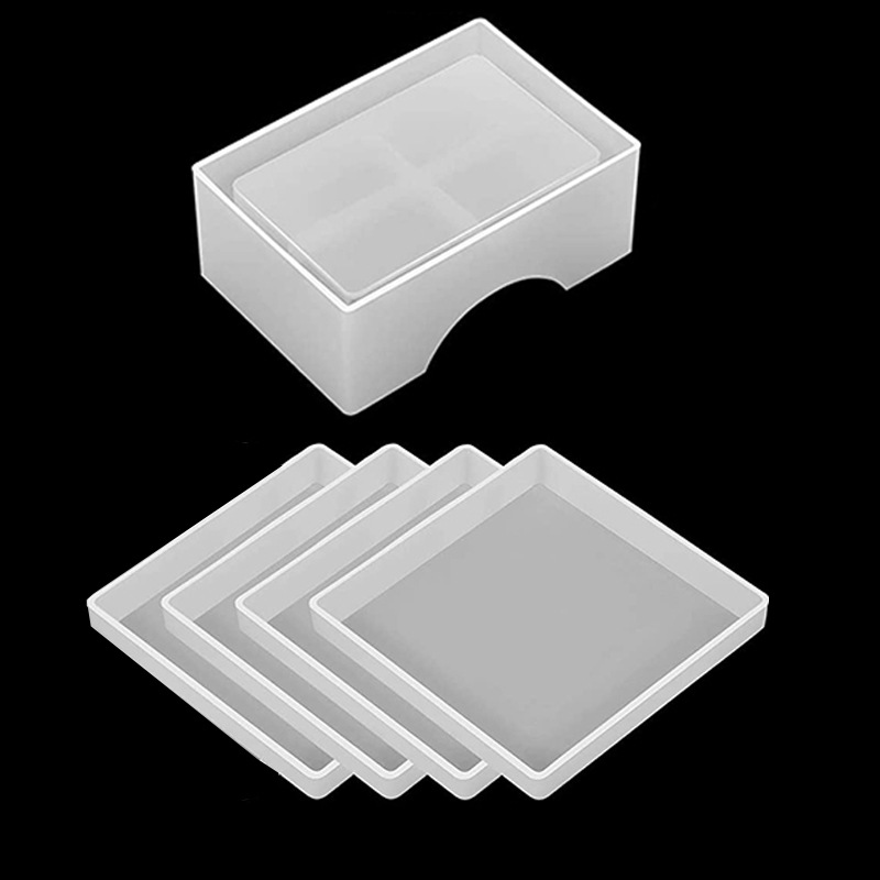 Transfronterizo hecho a mano bricolaje epoxi molde caja de almacenamiento traje redondo montaña cristal resina decoración molde de silicona