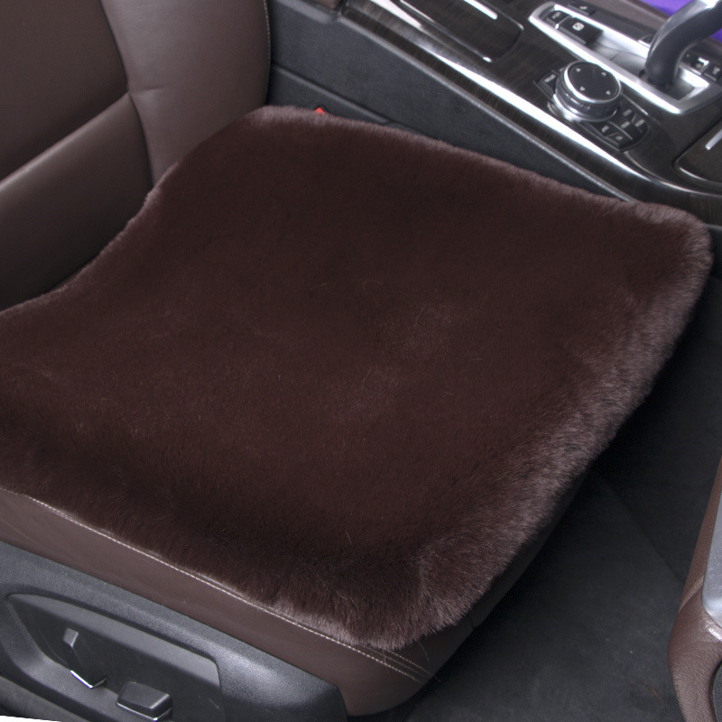 Wholesale Thickened Warm Faux Rabbit Fur Car Seat Cushion Set, Long Rectangular Three-Piece Plush Car Seat Cushion for Winter Warmth