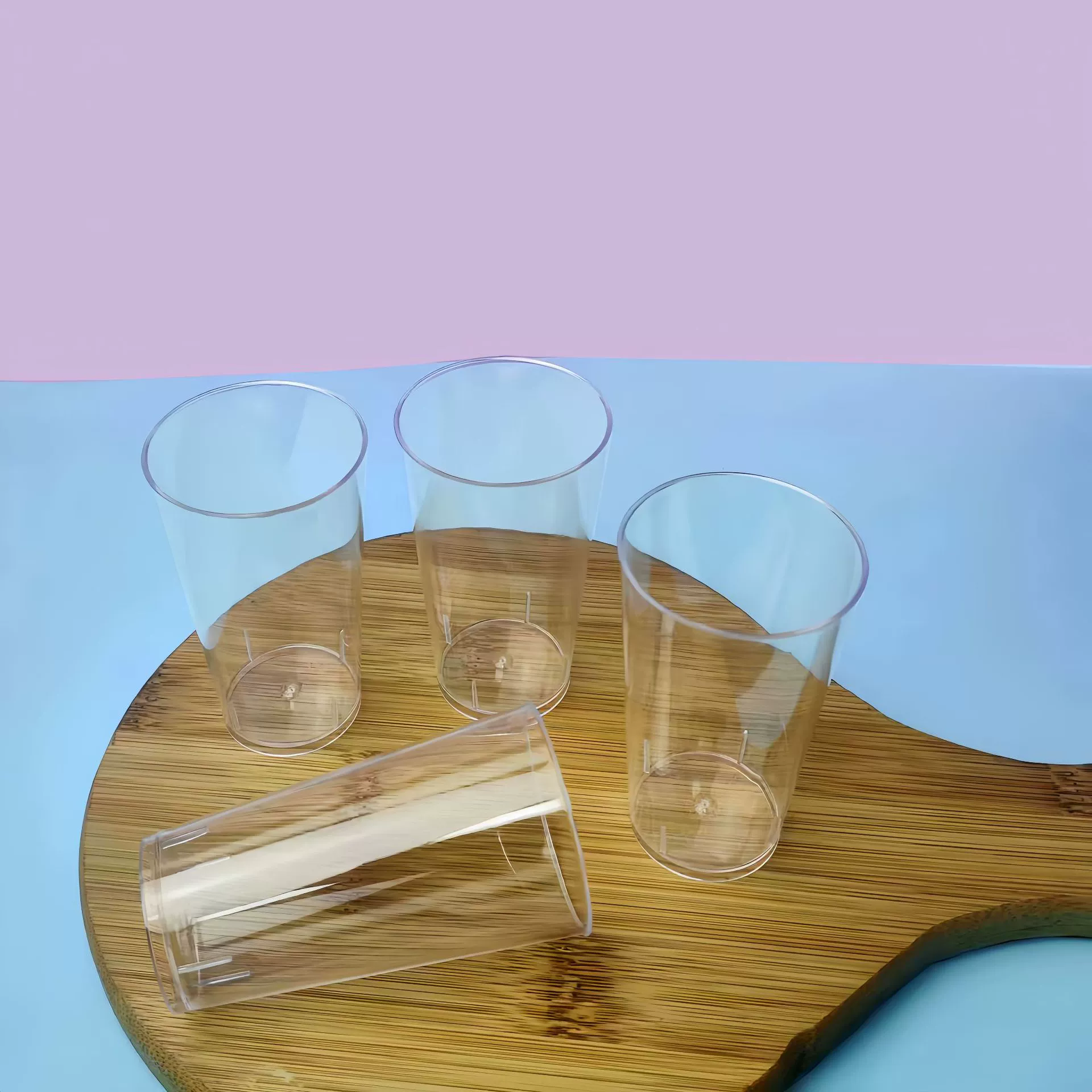 Новые толстые квадратные круглые мусс-чашки одноразовые пластиковые чашки Баффи-чашки для торта Десерт-салатные чашки 90 мл