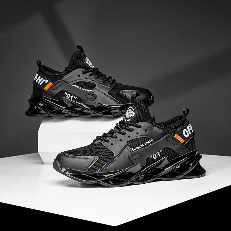 夏季新款跨境大码刀锋底刀锋战士系列鲨鱼底 小白鞋走秀休闲运动