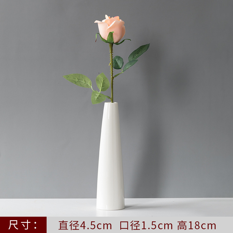 ZW-작은 등대 꽃병 + 샴페인 장미