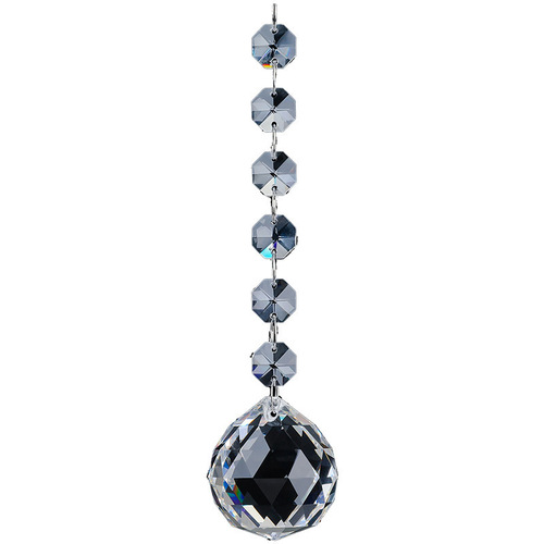 Crystal Ball Pendant Chain Eight-angle Beads + Lantern Crystal Craft Wedding Decoration Lamp Accessories Materials Dropshipping