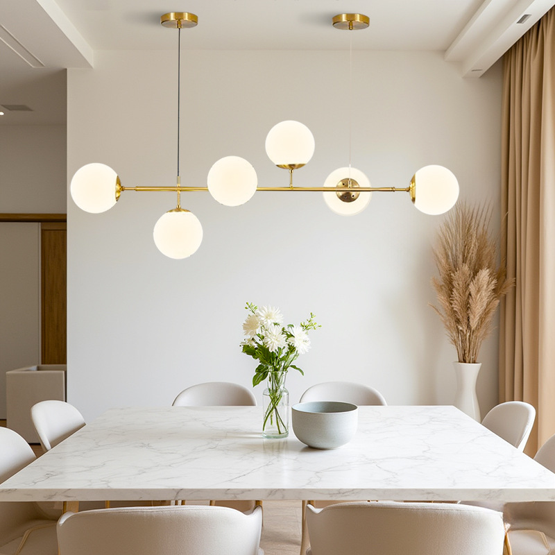 Moderno minimalista de hierro forjado restaurante bar araña Comercio exterior Amazon restaurante iluminación fábrica en stock lámparas al por mayor