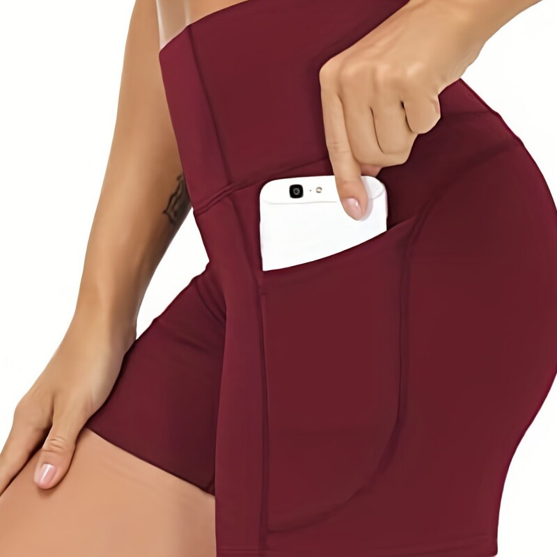 Cross-Border European and American New Popular Yoga Pants High-Waisted Butt-Lifting Leggings Running Sports Outdoor Fitness Shorts for Women