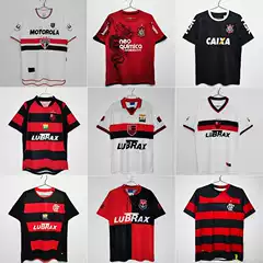 Vintage jersey Paris Flamenco football uniform Sao Paulo match training team uniform Marseille Santos jersey