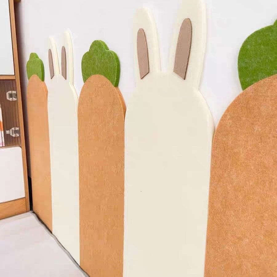 Kindergarten Felt Wall Stickers Three-Dimensional Anti-Collision Soft Wall Surround Bedroom Wall Decoration Bed Skirt Wall Panel Simple