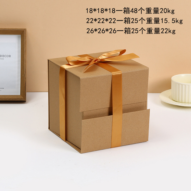 Caixa de regalo de cinta simple, caja de embalaje plegable, caja de regalo de cumpleaños, cosméticos, caja de regalo