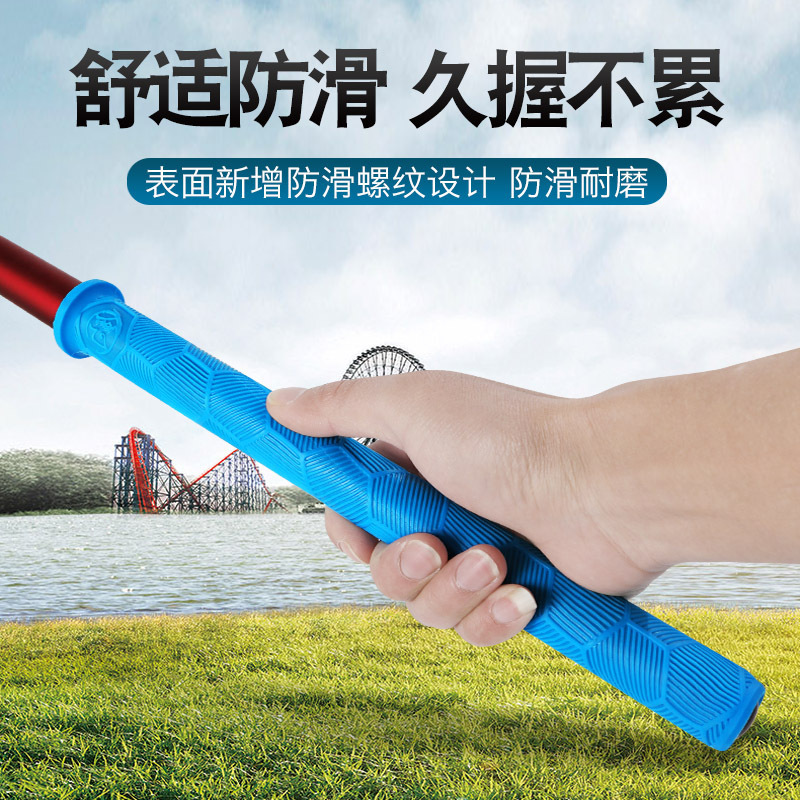 One pull fishing rod handle cover lengthened silicone fishing rod grip fishing gear supplies