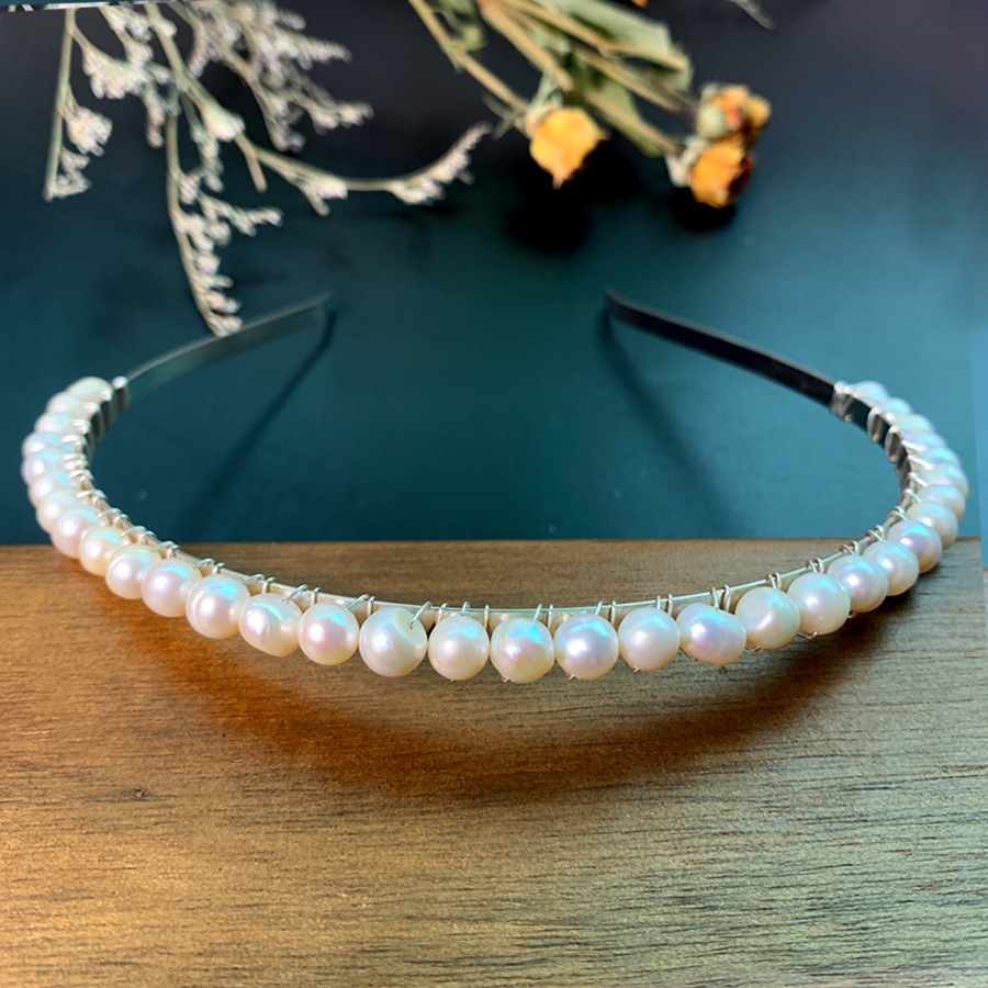 Casual Elegant Simple Style Geometric Pearl Is A Natural Pearl. There May Be Different Sizes. Please Understand Hair Band display picture 5