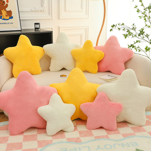 ins Nordic little star pillow super soft cute plush toy sleeping pillow soft girl gift girl heart cream color