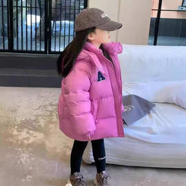 儿童羽绒服2025新款秋冬季厚款白鸭绒洋气短款女童宝宝中大童外套