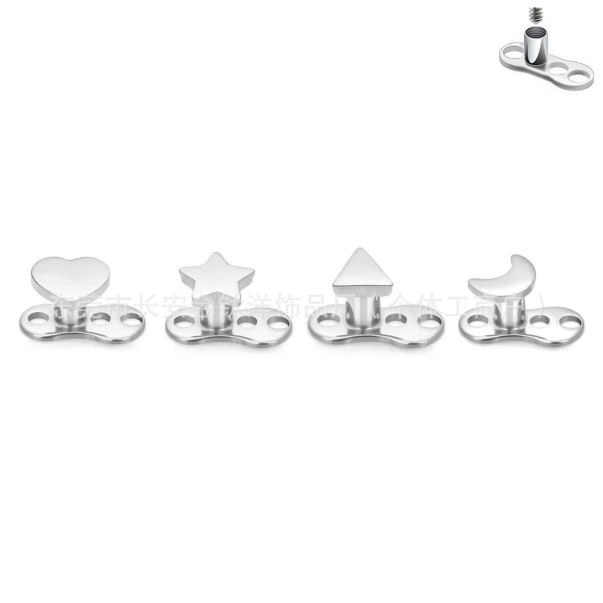 Pointed titanium steel lip stud product view