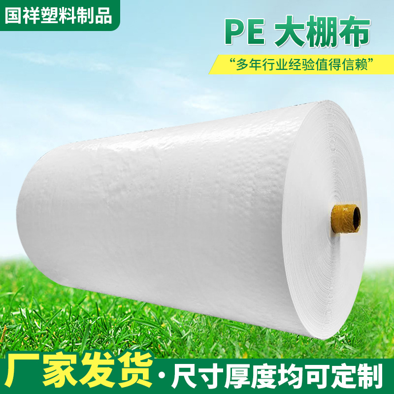 青岛pe编织布厂家 PE塑料布 农用家用温室大棚白色大棚膜布