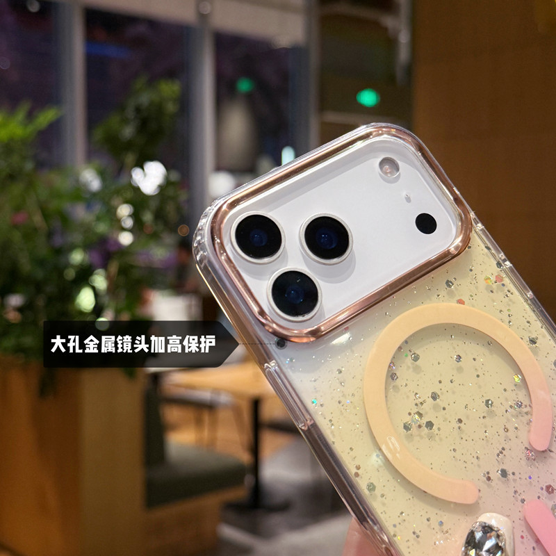 适用iPhone17proMax璀璨磁吸手机壳苹果16闪粉高级感15防摔保护套|undefined