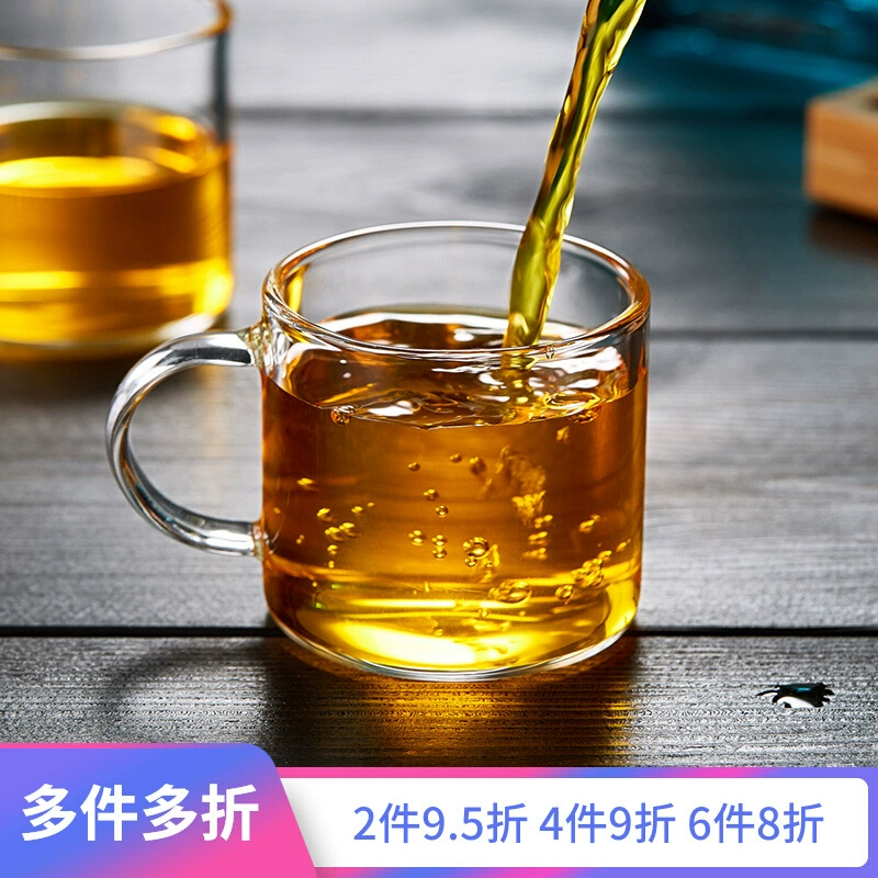 Glass tea cup, transparent tea set with accessories