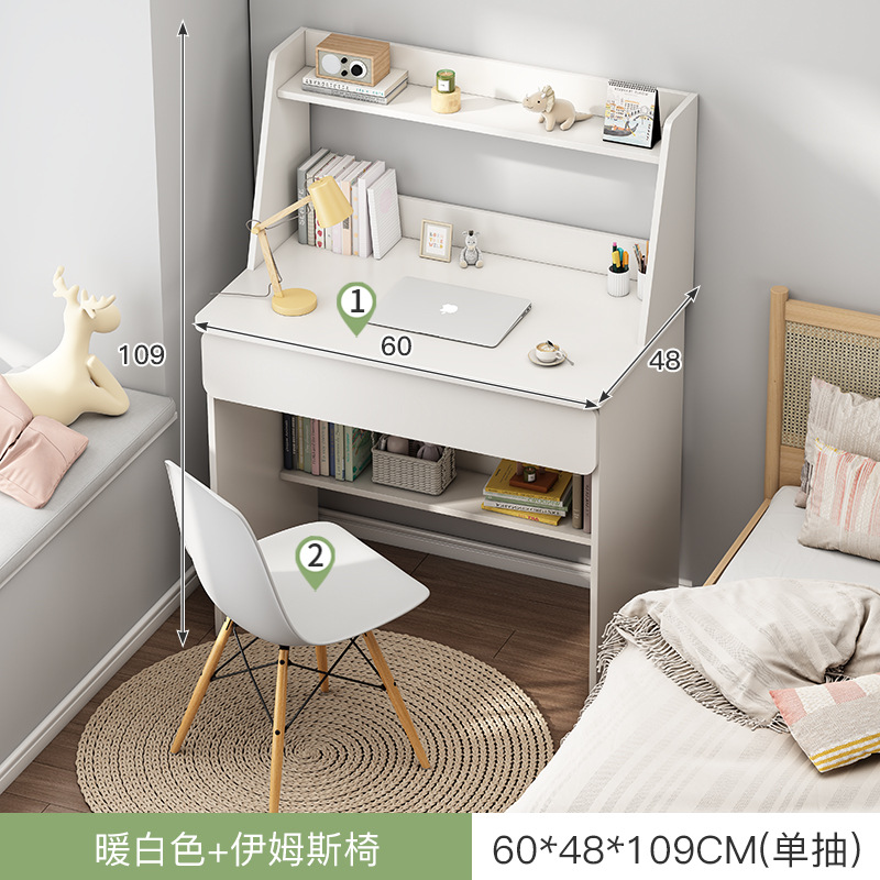 Escritorio de la computadora escritorio del hogar Escritorio de oficina con cajón simple chica moderna dormitorio estudiante Escritorio de escritura y aprendizaje