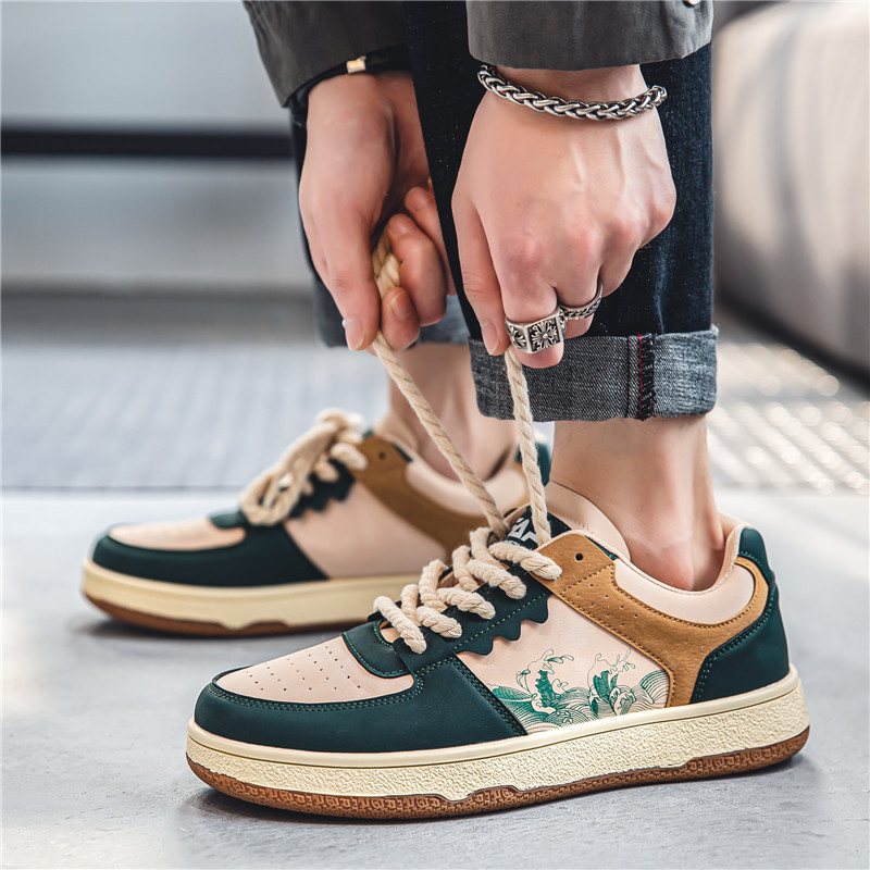 Spring Autumn Trendy Men's Casual New Four Seasons Versatile Breathable Korean Fashion Board Shoes Flat and Lightweight_voghion.com