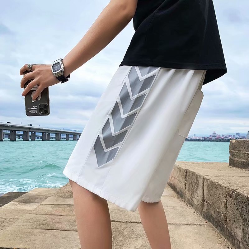 Couple Sports Casual Shorts Men's Trendy Brand ins Running Basketball Pants Large Size Summer Beach Loose Five-point Outer Wear