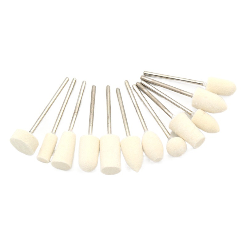 Máquina de pulido de uñas cabeza de molienda de lana uñas eléctrica cabeza de molienda de lana 12 tipos de conjuntos de cabeza de molienda